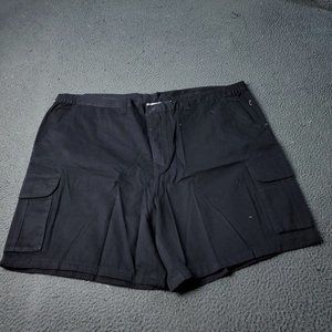 King Size Cargo Shorts Mens Size 52 Big & Tall  Black Chino